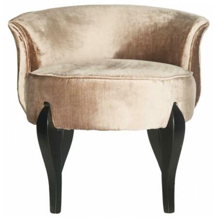 SAFAVIEH Mora Vanity Accent Chair- Mink Brown - 22.4 x 24.8 x 23.4 in. MCR4692C